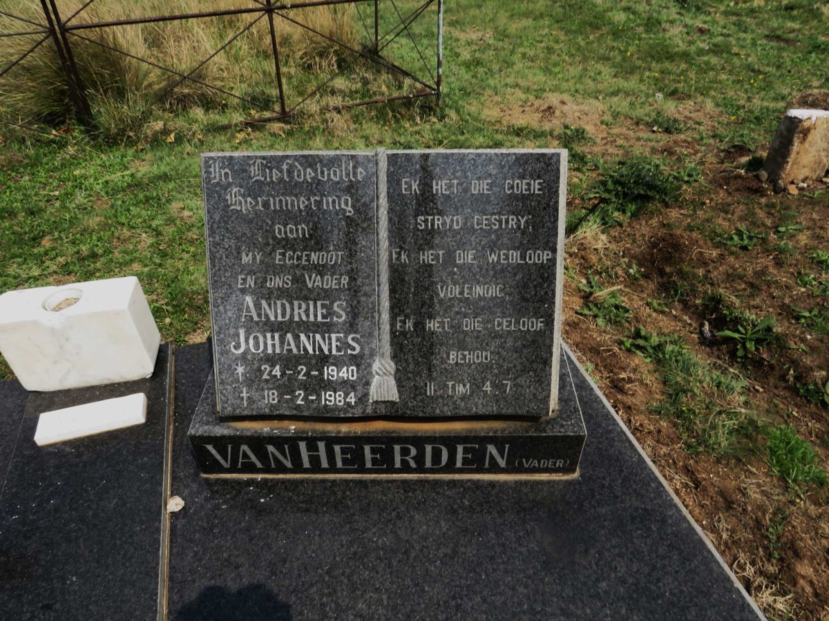 HEERDEN Andries Johannes, van 1940-1984