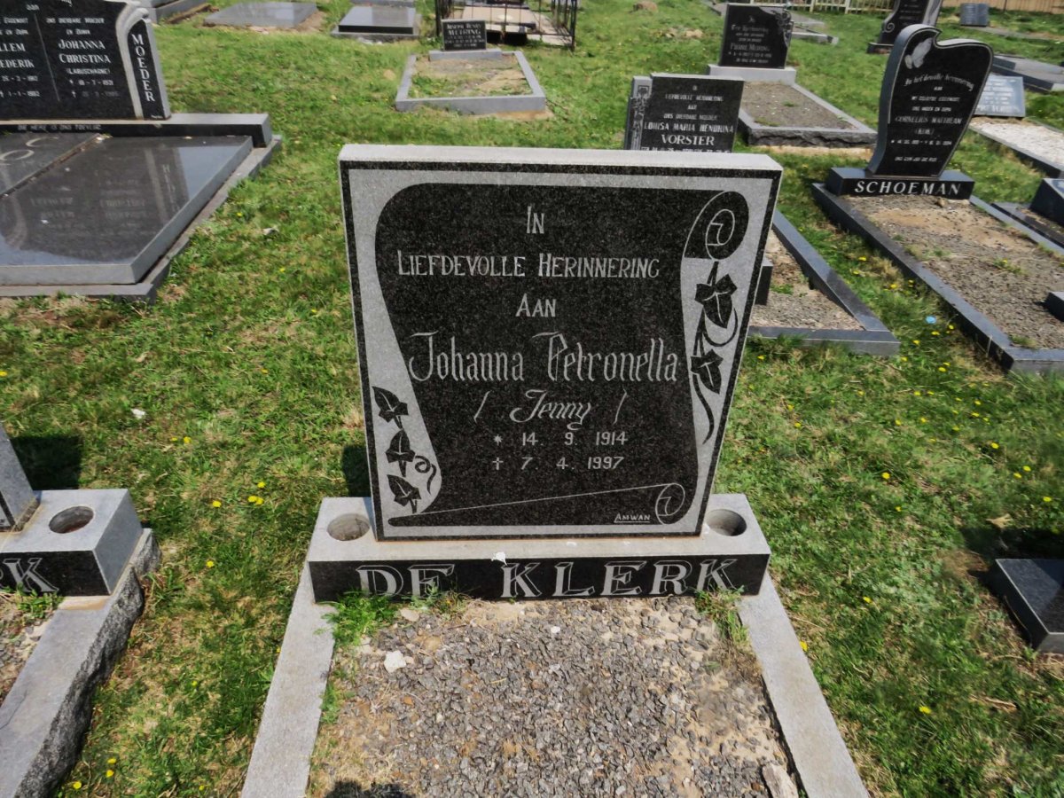 KLERK Johanna Petronella, de 1914-1997