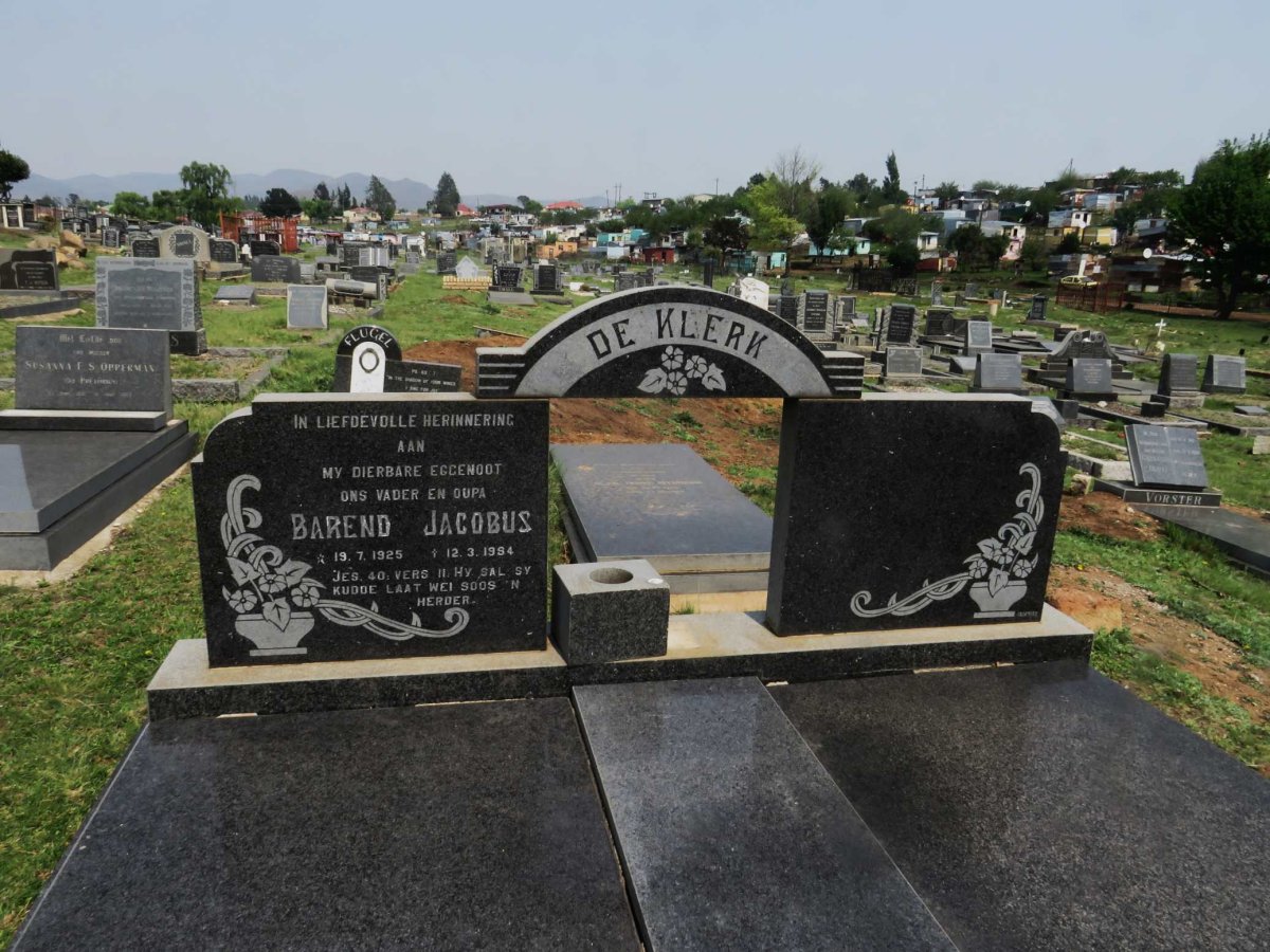 KLERK Barend Jacobus, de 1925-1984