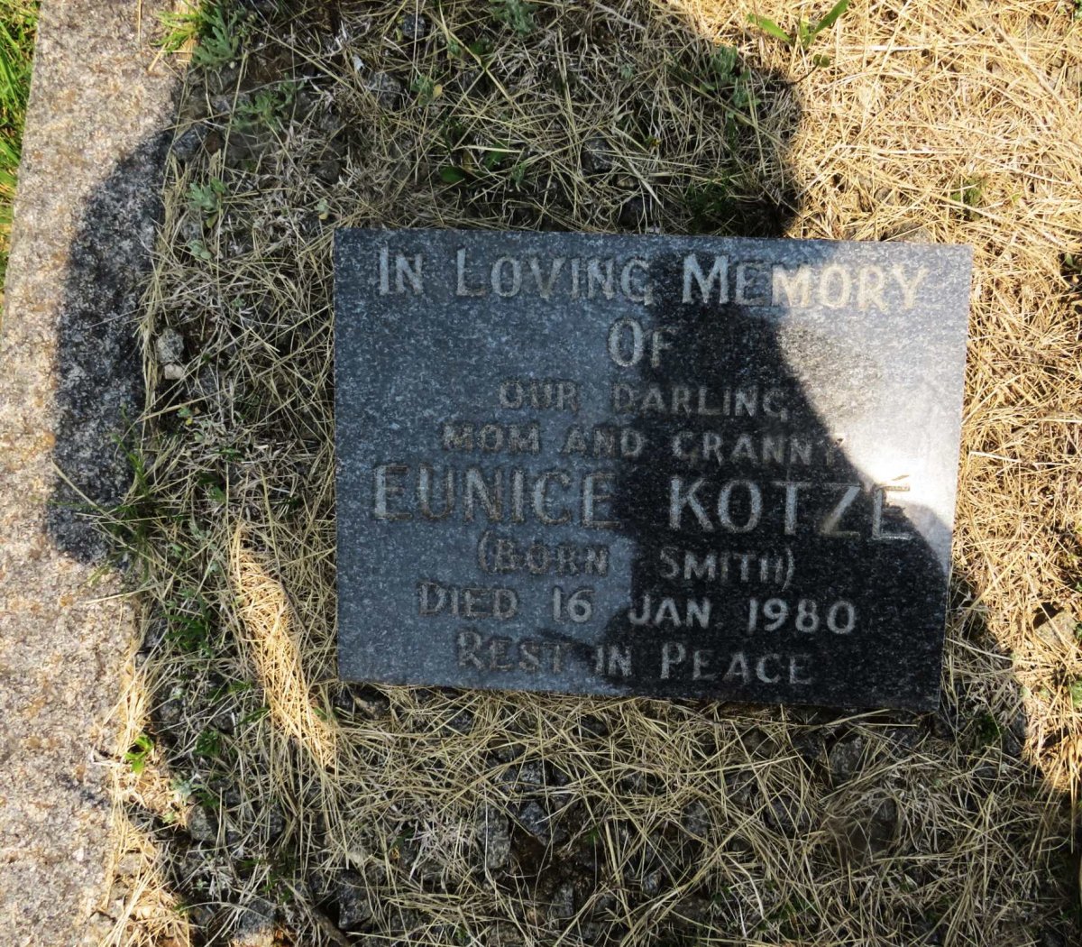 KOTZE Eunice nee SMITH -1980