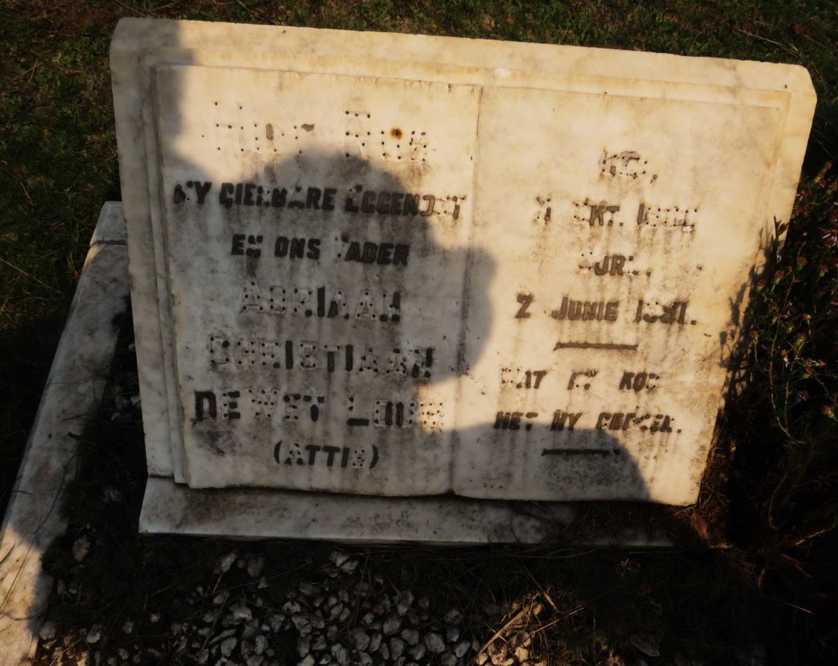 LOUW Adriaan Christiaan de Wet 18?0-1951