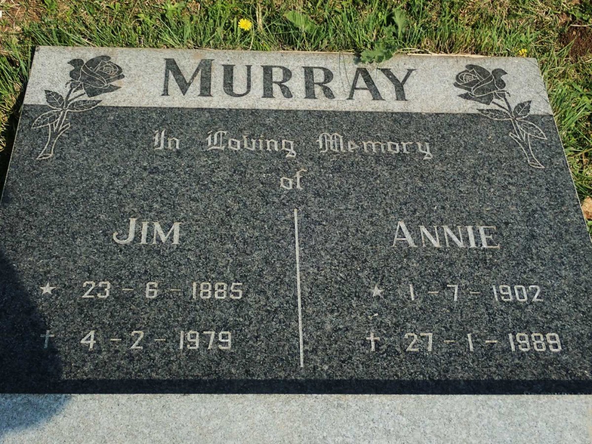 MURRAY Jim 1885-1979 &amp; Annie 1902-1989