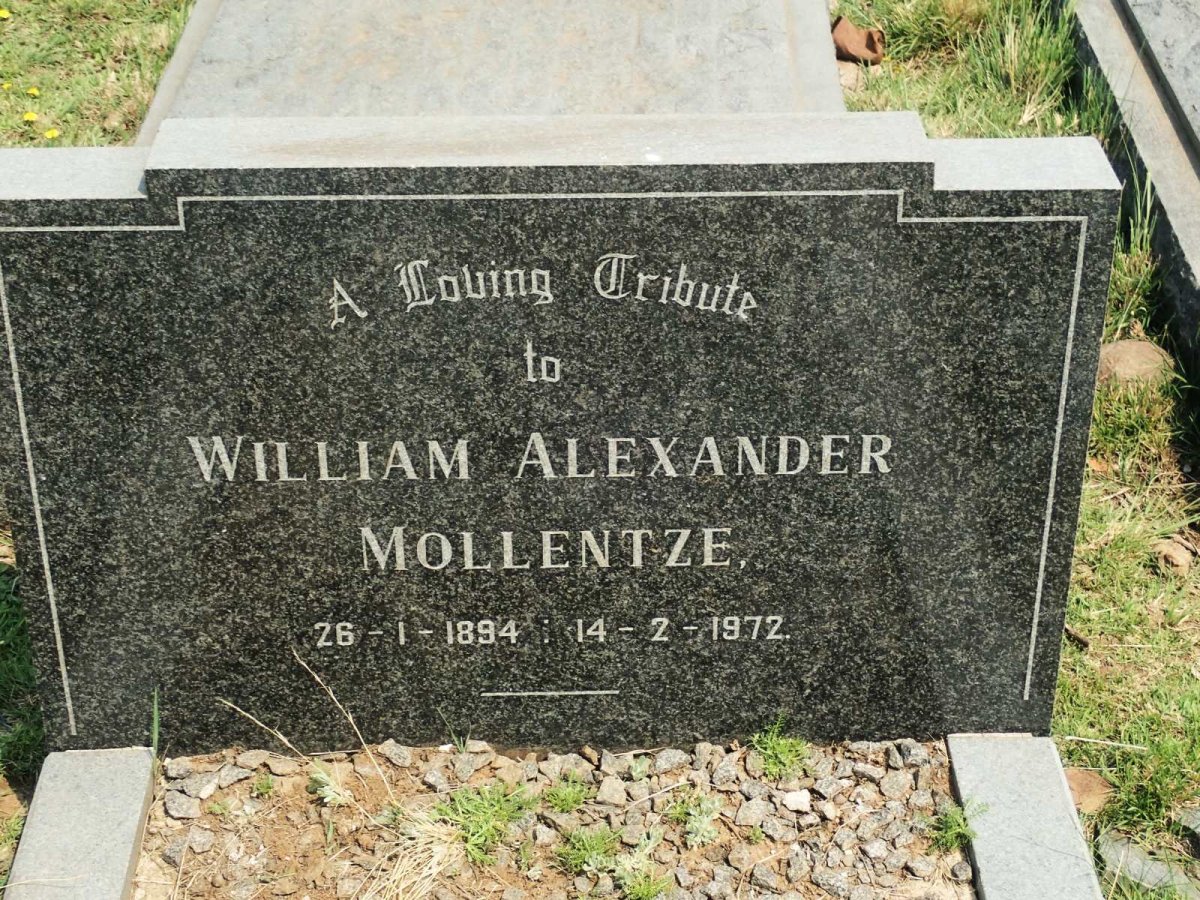 MOLLENTZE William Alexander 1894-1972