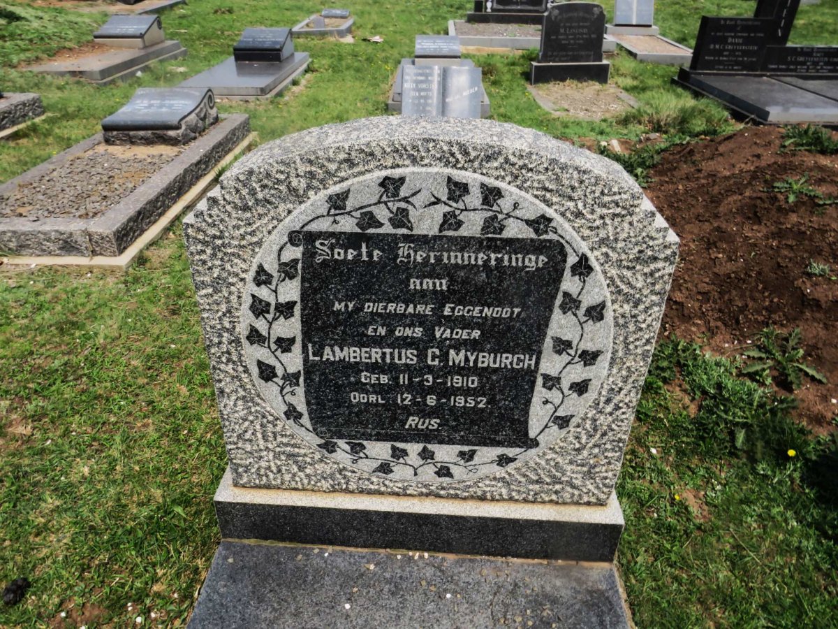 MYBURGH Lambertus C. 1910-1952