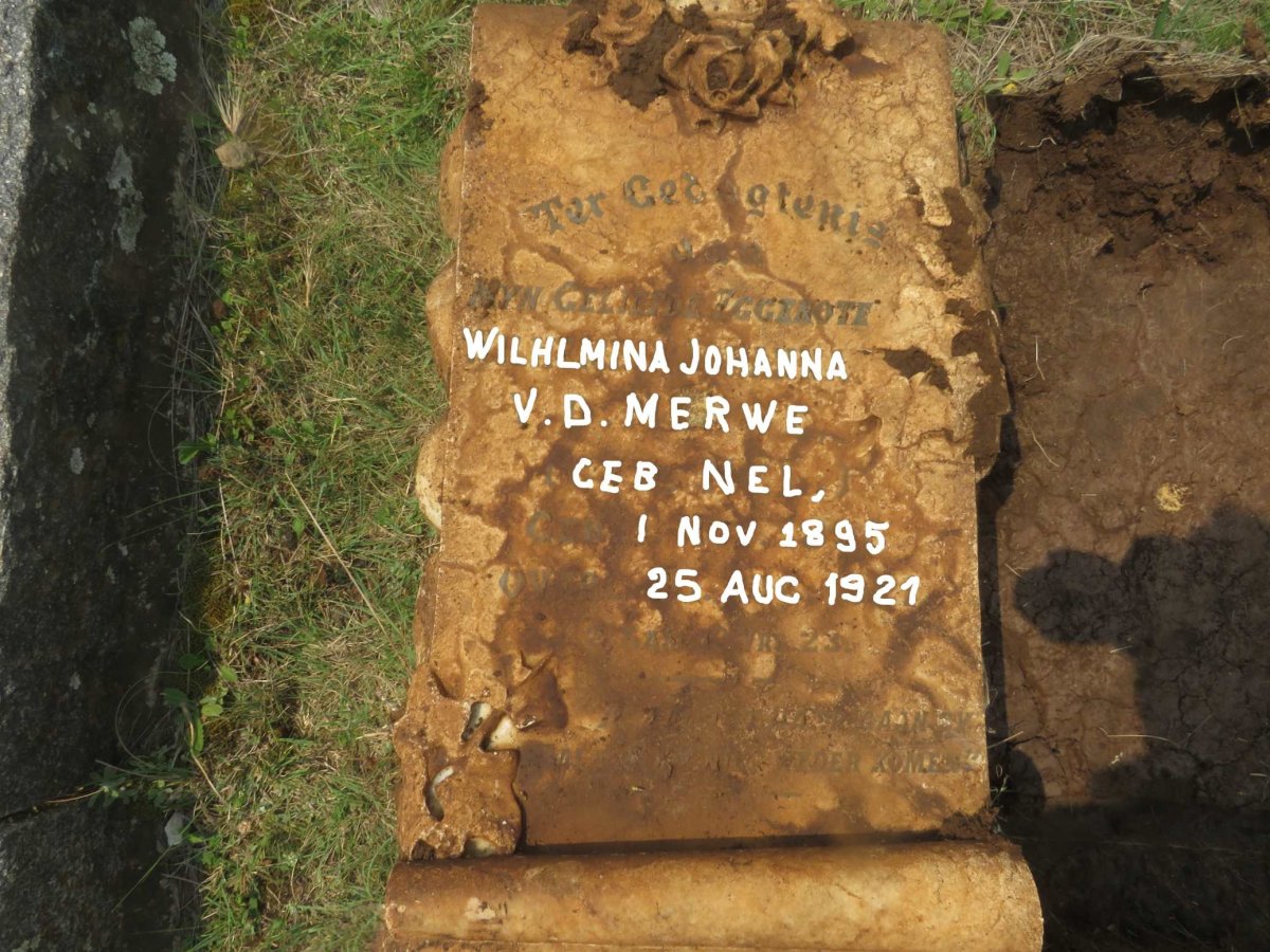 MERWE Wilhlmina Johanna, v.d. nee NEL 1895-1921