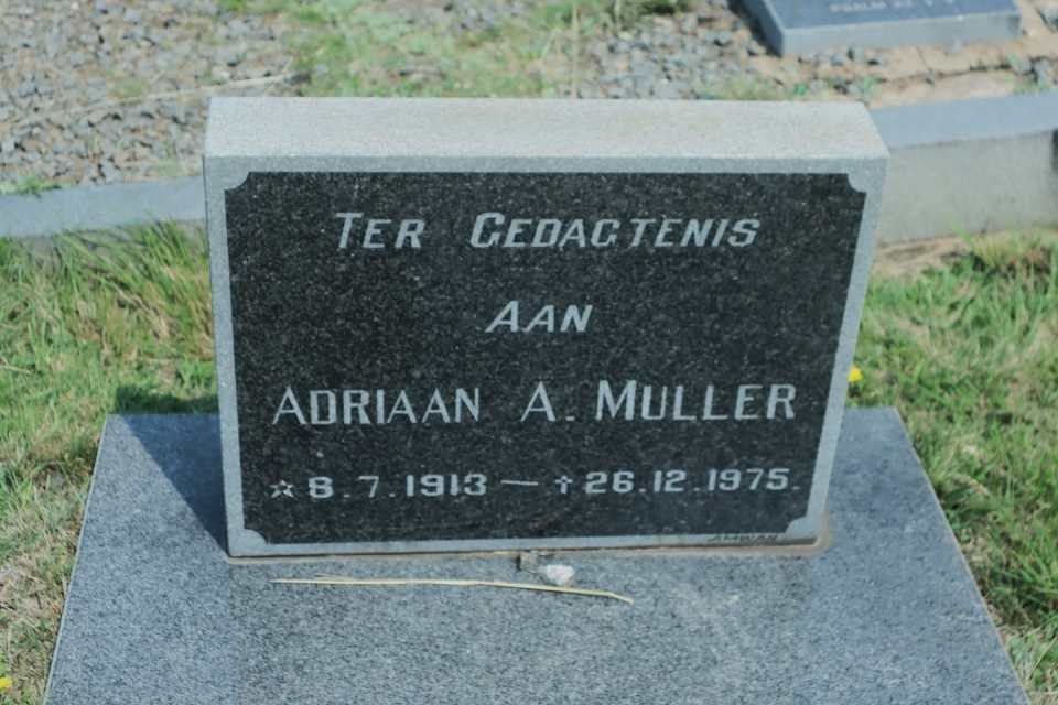 MULLER Adriaan A. 1913-1975