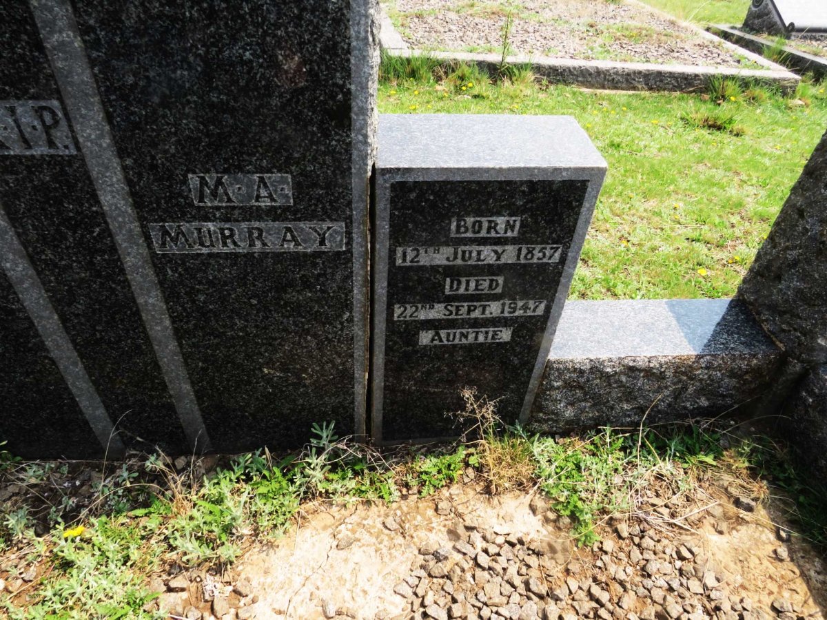 MURRAY J.B. 1857-1939 &amp; M.A. 1857-1947