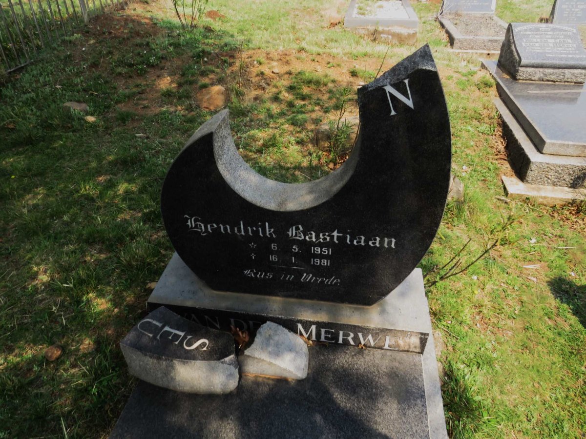 MERWE Hendrik Bastiaan, van der 1951-1981