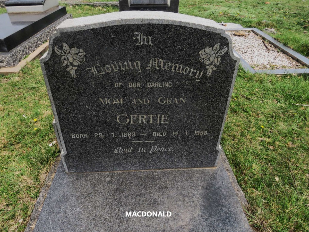 MACDONALD Gertie 1889-1958