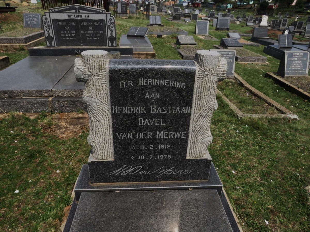 MERWE Hendrik Bastiaan Davel, van der 1912-1975