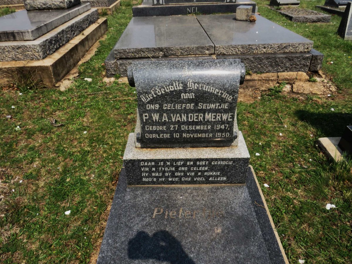 MERWE P.W.A., van der 1947-1950