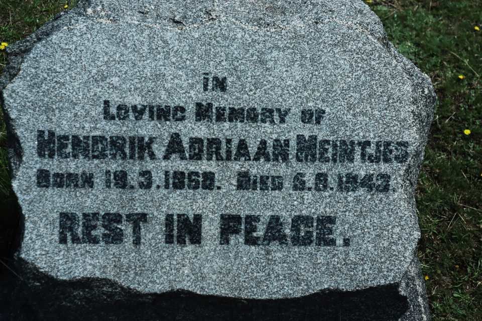 MEINTJES Hendrik Adriaan 1868-1943