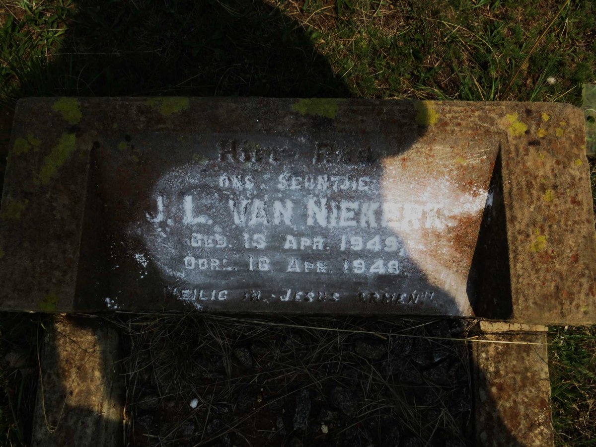 NIEKERK J.L., van 1949-1949