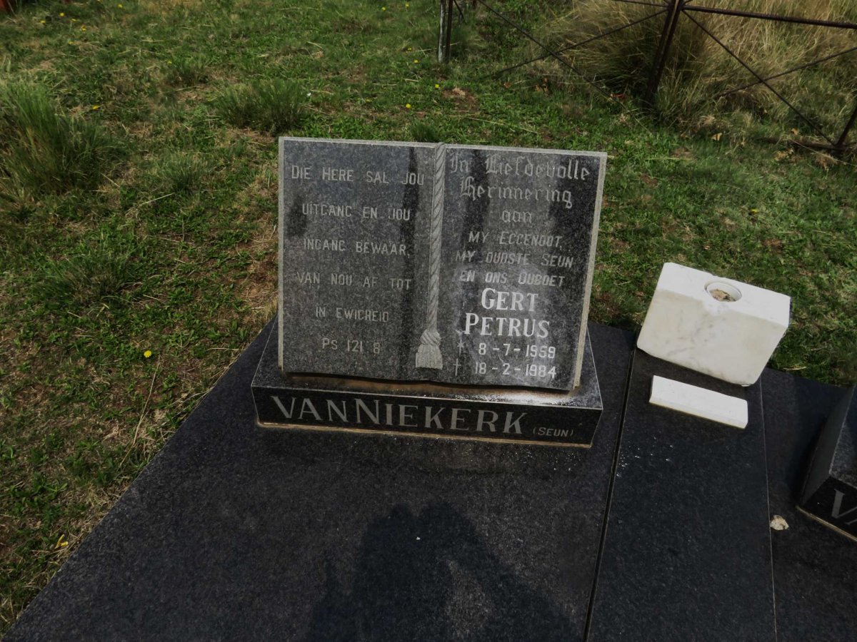 NIEKERK Gert Petrus, van 1859-1984