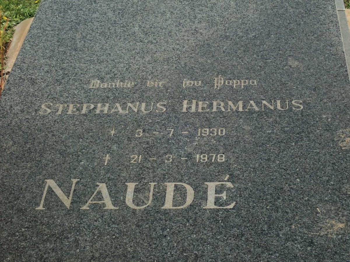 NAUDE Stephanus Hermanus 1930-1978