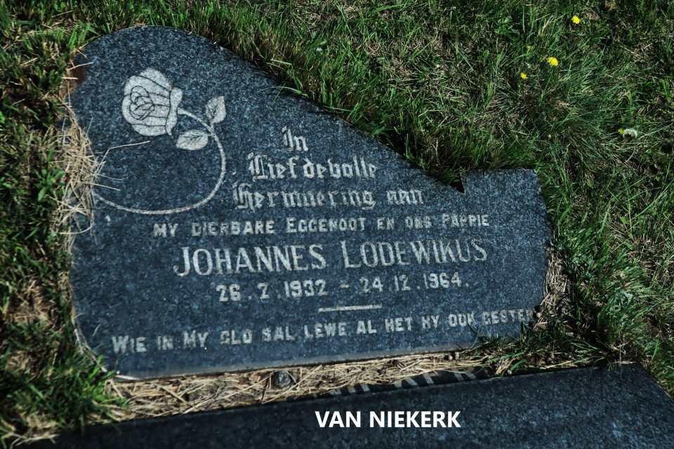 NIEKERK Johannes Lodewikus, van 1932-1964