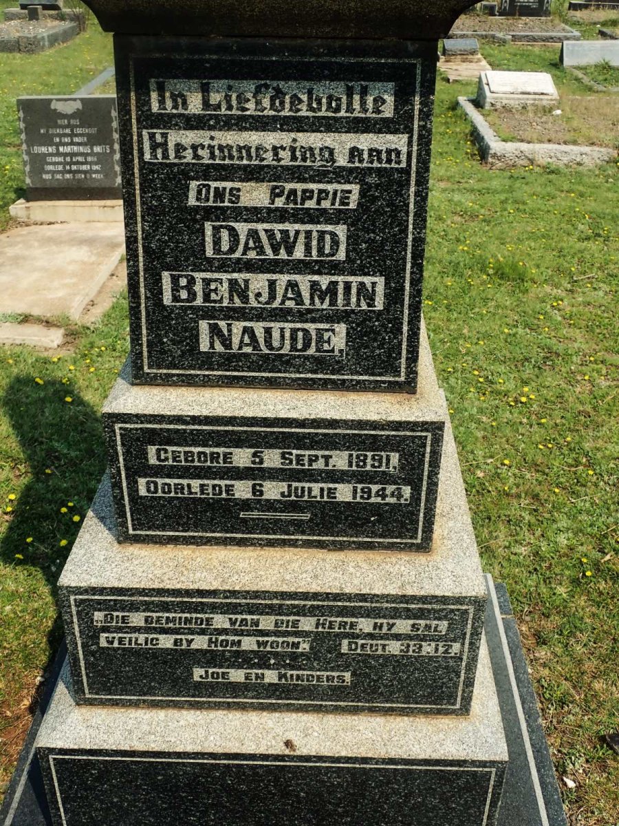 NAUDE Dawid Benjamin 1891-1944