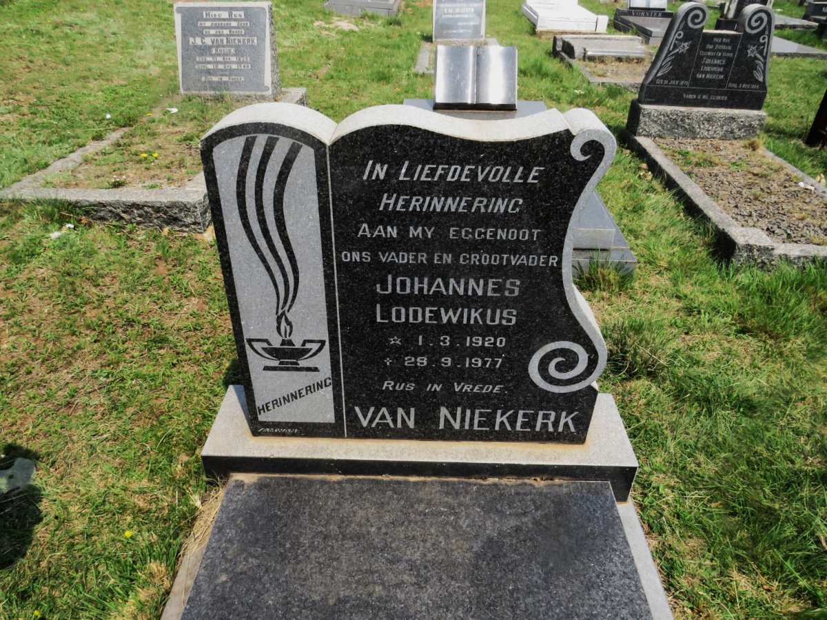 NIEKERK Johannes Lodewikus, van 1920-1977