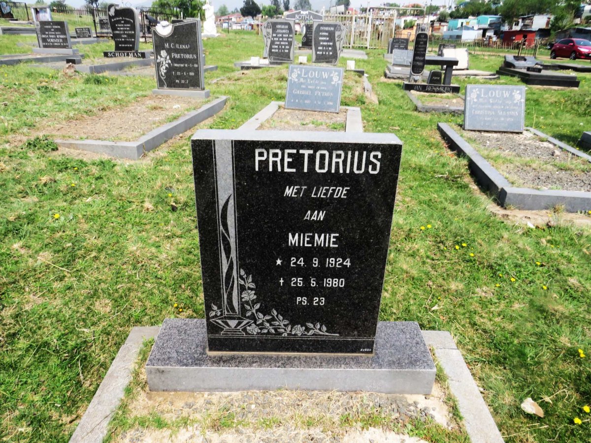PRETORIUS Miemie 1924-1980