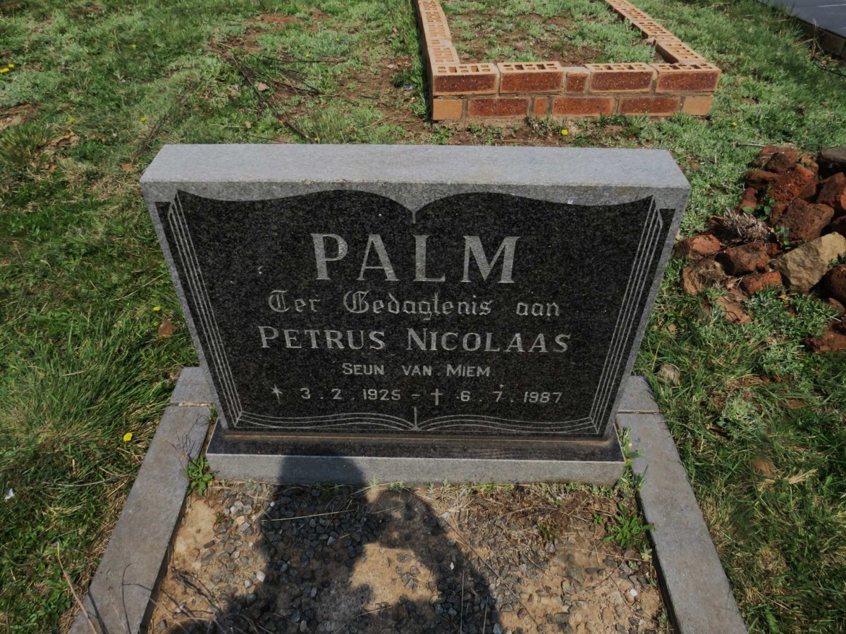 PALM Petrus Nicolaas 1925-1987