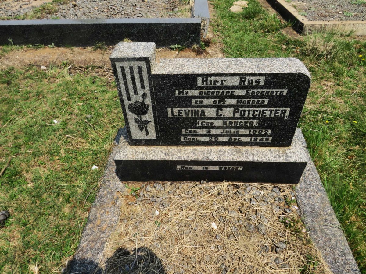 POTGIETER Levina C. nee KRUGER 1902-1945