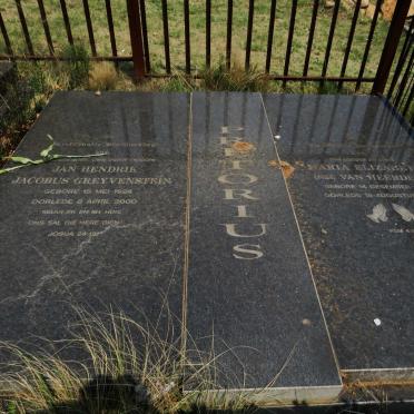 PRETORIUS Jan Hendrik Jacobus Greyvenstein 1924-2000 &amp; Maria Elizabeth VAN HEERDEN 1927-2007