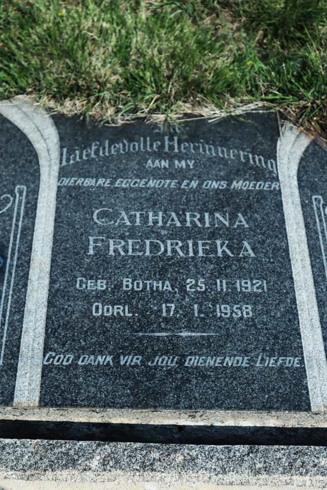 PIENAAR Catharina Fredrieka nee BOTHA 1921-1958