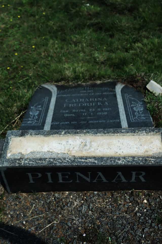 PIENAAR Catharina Fredrieka nee BOTHA 1921-1958