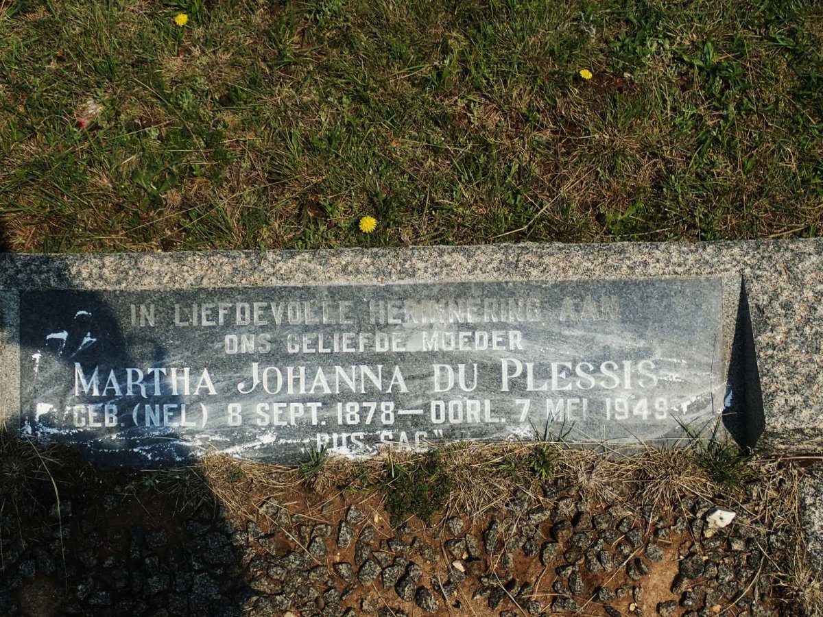 PLESSIS Martha Johanna, du nee NEL 1878-1949