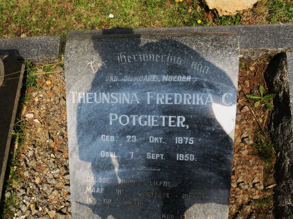 POTGIETER Theunsina Fredrika C. 1875-1950