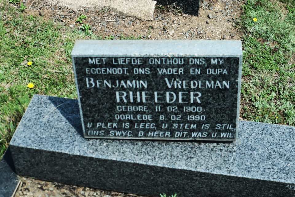 RHEEDER Benjamin Vredeman 1900-1990