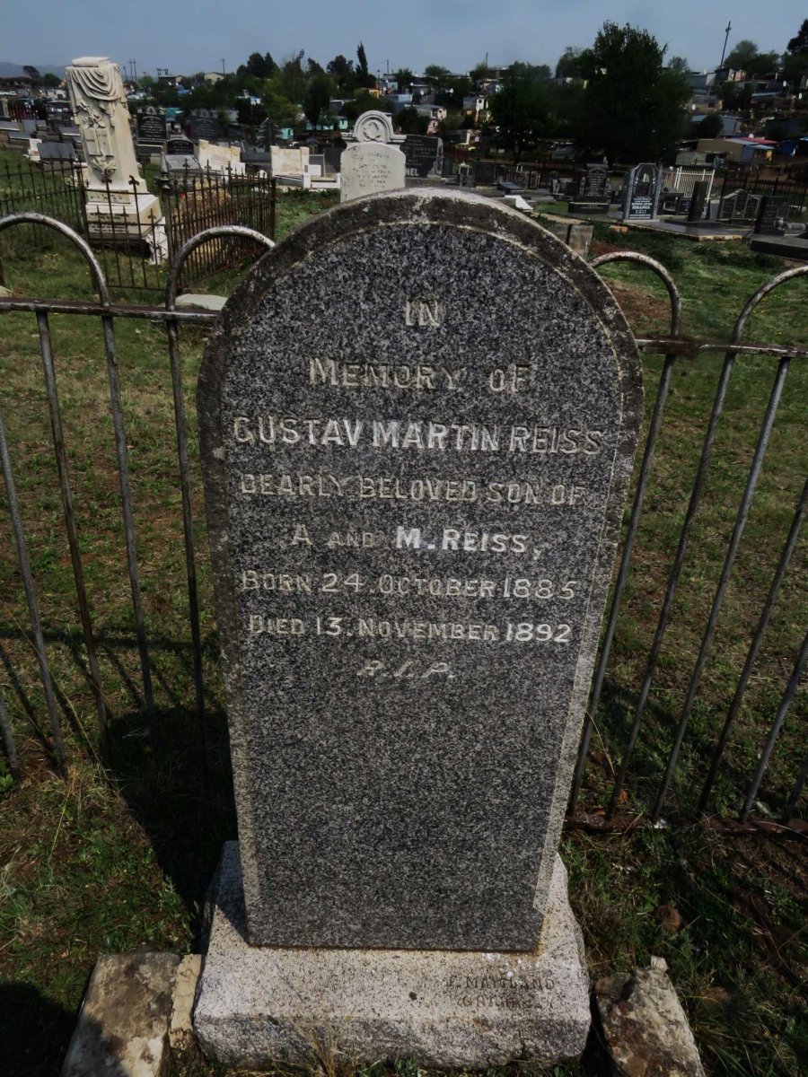 REISS Gustav Martin 1885-1892