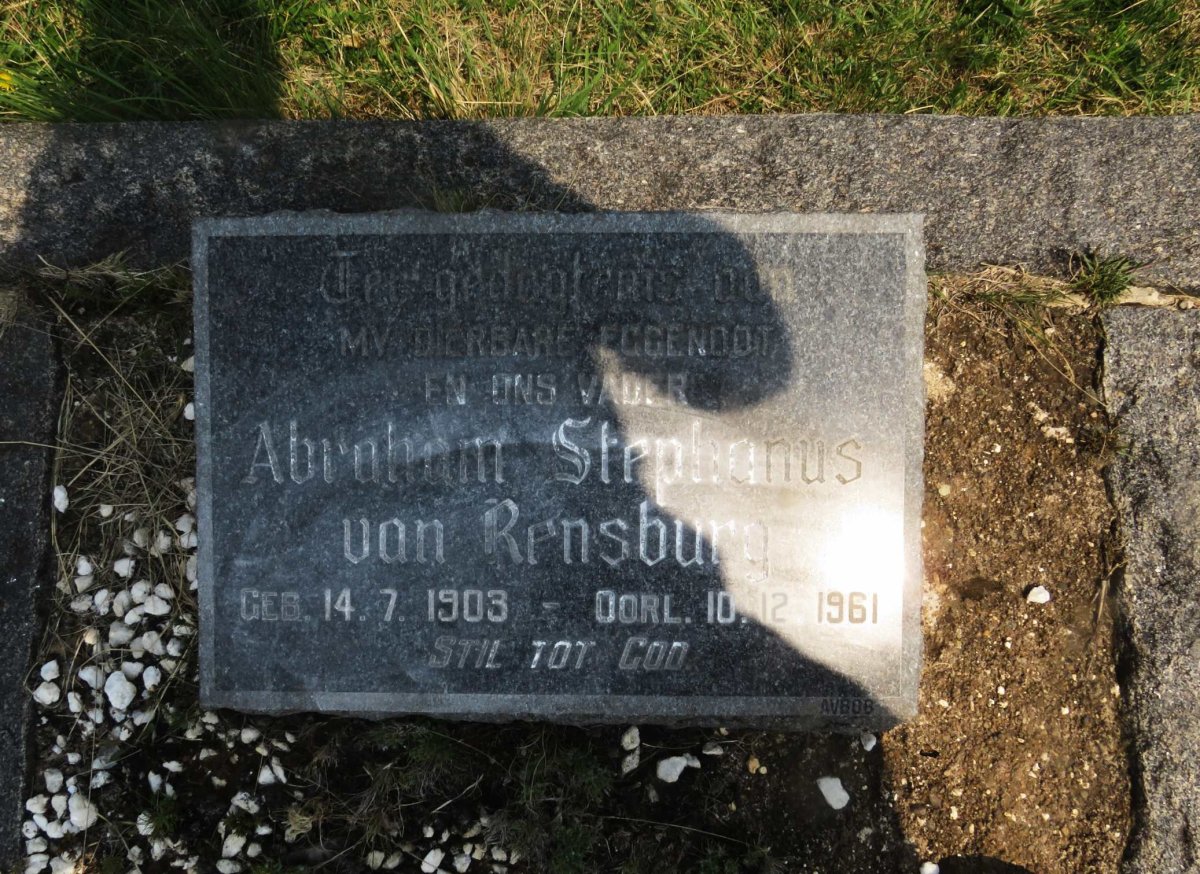 RENSBURG Abraham Stephanus, van 1903-1961
