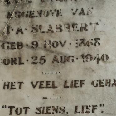 SLABBERT Sarie nee PIENAAR 1868-1940