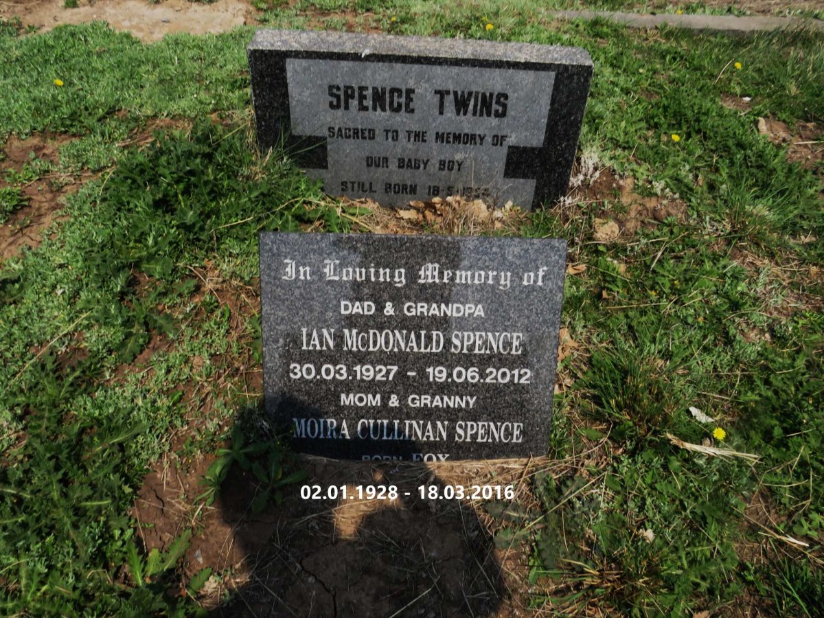 SPENCE Ian McDonald 1927-2012 &amp; Moira Cullinan FOY 1928-2016