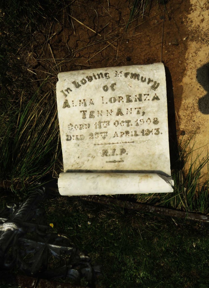 TENNANT Alma Lorenza 1908-1913