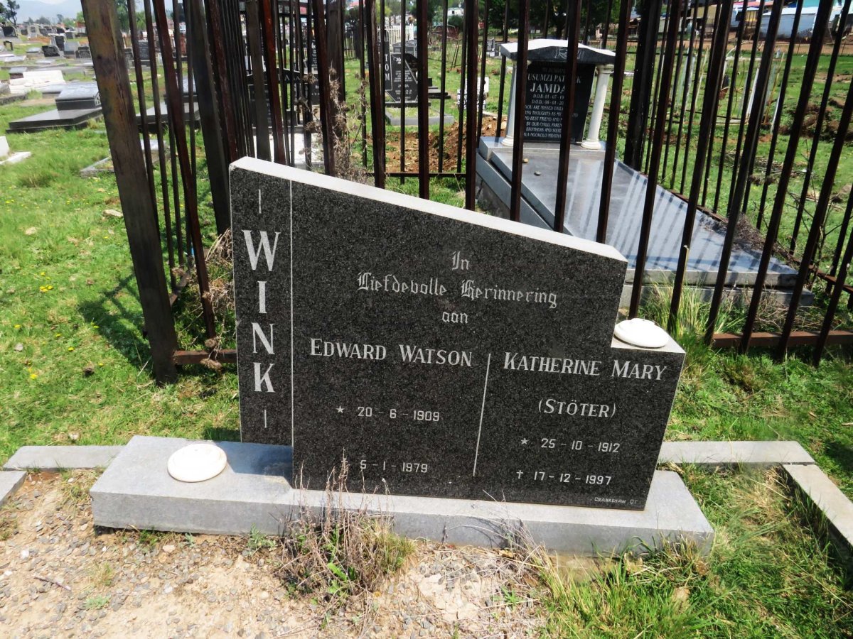 WINK Edward Watson 1909-1979 &amp; Katherine Mary STOTER 1912-1997