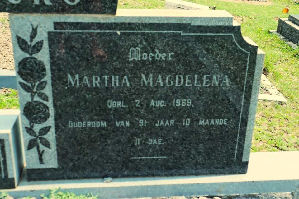 WANNENBURG Abraham Daniel -1970 &amp; Martha Magdalena -1969