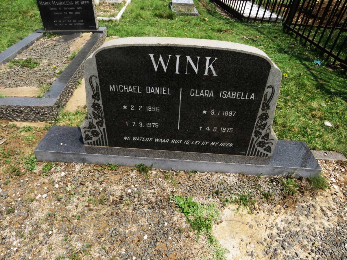 WINK Michael Daniel 1896-1975 &amp; Clara Isabella 1897-1975