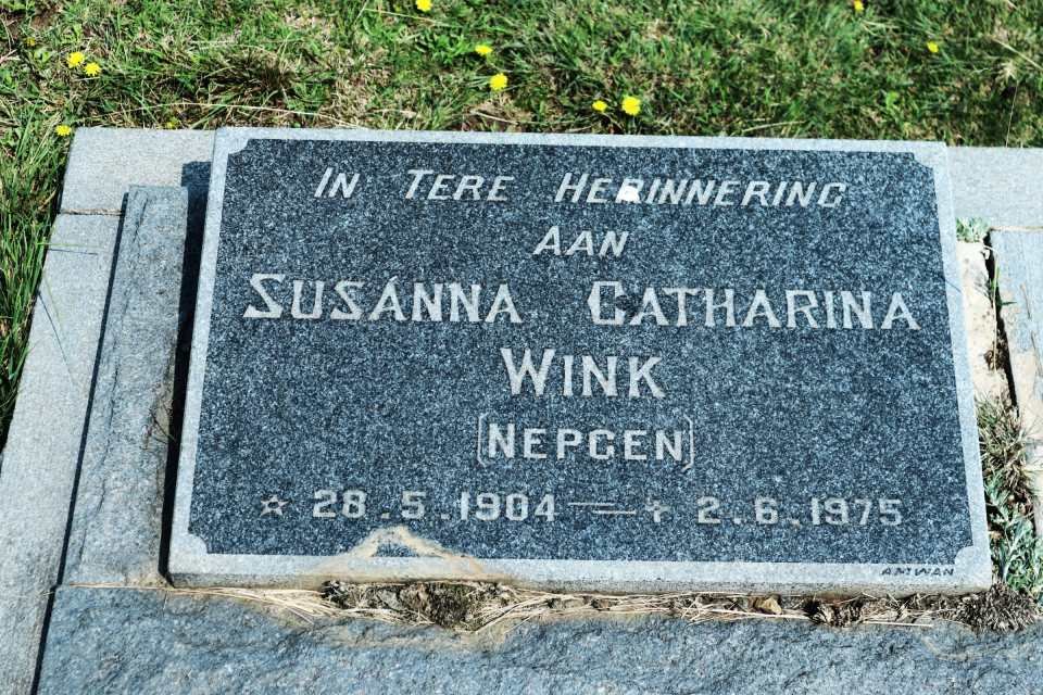 WINK Susanna Catharina nee NEPGEN 1904-1975