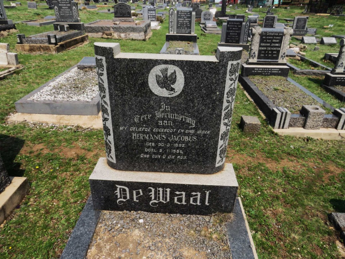 WAAL Hermanus Jacobus, de 1882-1956