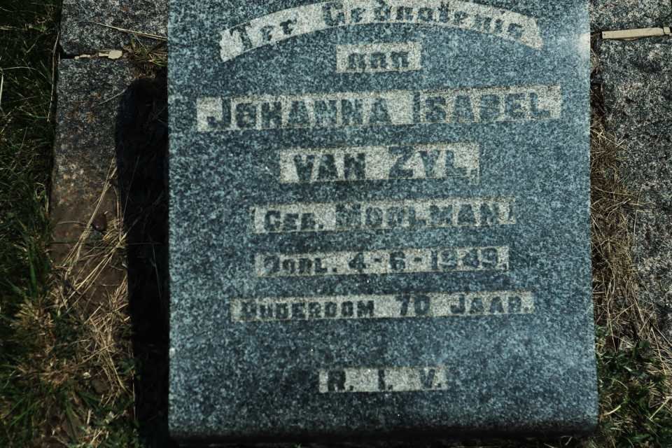 ZYL Johanna Isabel, van nee MOOLMAN -1949