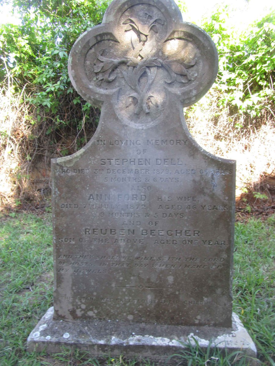 DELL Stephen -1879 &amp; Ann FORD -1872 :: DELL Reuben Beecher