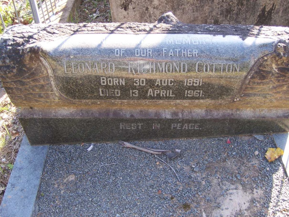 COTTON Leonard Richmond 1891-1961
