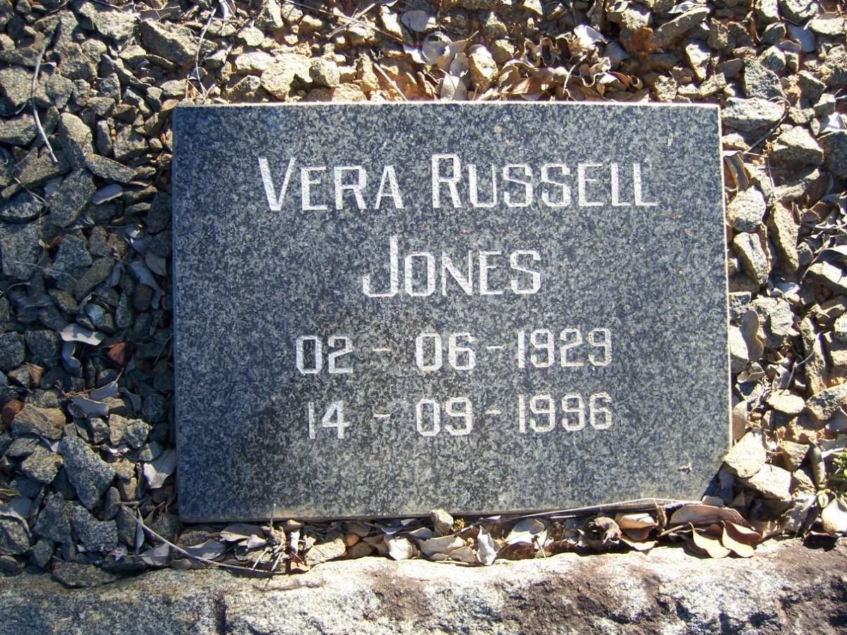 JONES Vera Russell 1929-1996