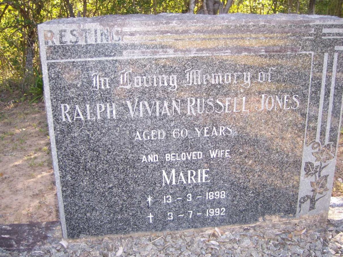 JONES Ralph Vivian Russell &amp; Marie 1898-1992