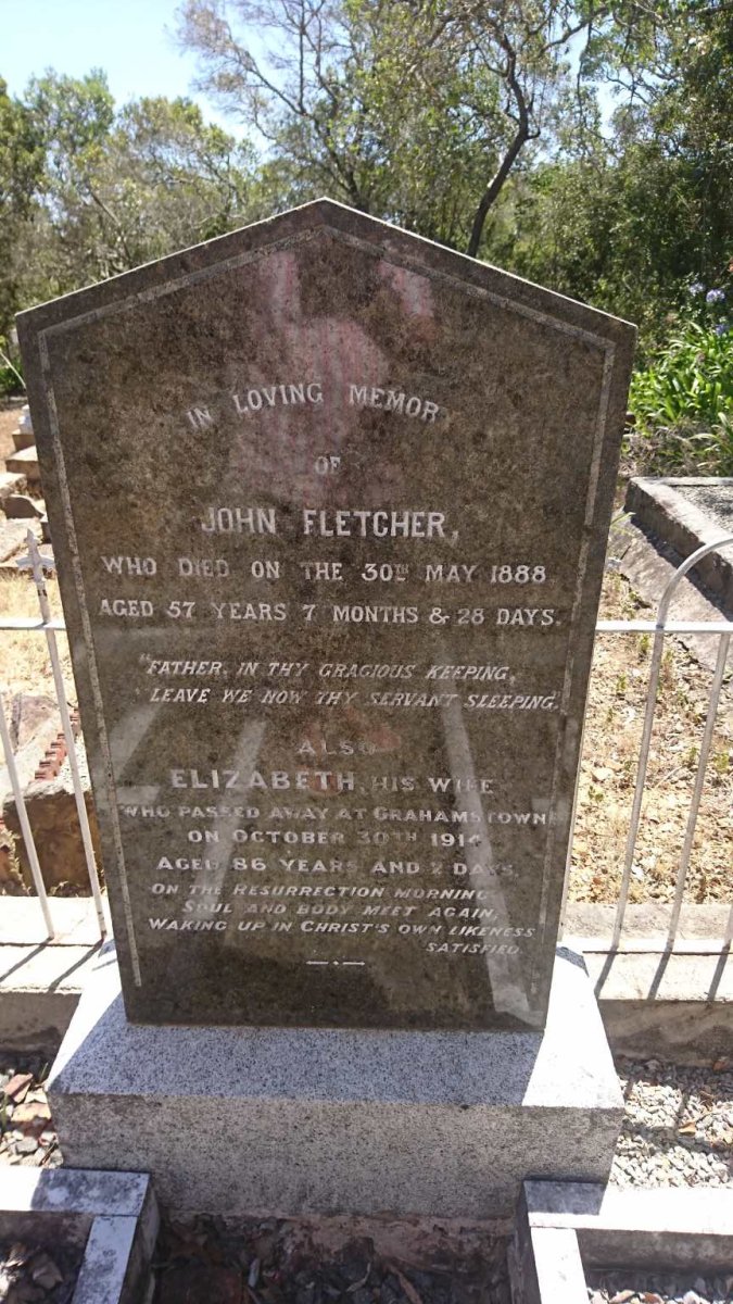 FLETCHER John -1888 &amp; Elizabeth -1914