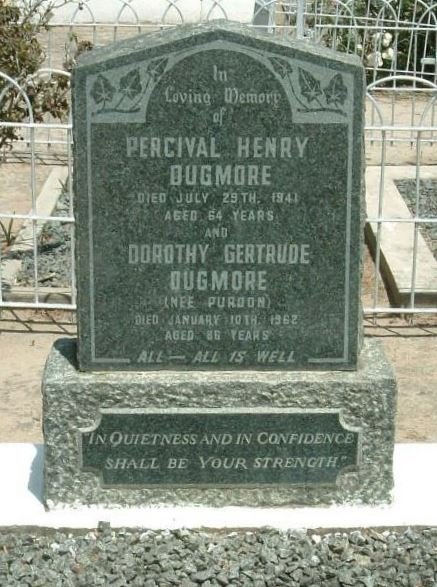 DUGMORE Percival Henry -1941 &amp; Dorothy Gertrude PURDON -1962