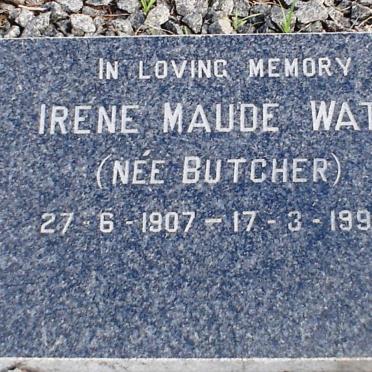 WATT Irene Maude nee BUTCHER 1907-1994 