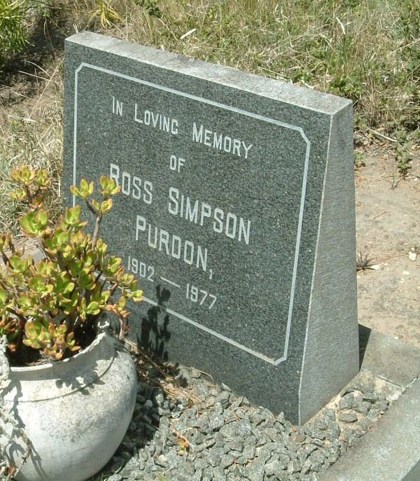 PURDON Ross Simpson 1902-1977